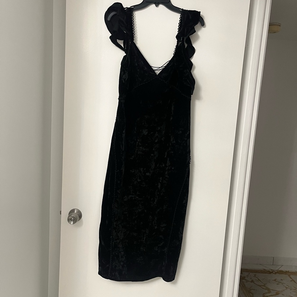 Rachel Zoe Luxe Black Velvet Gown